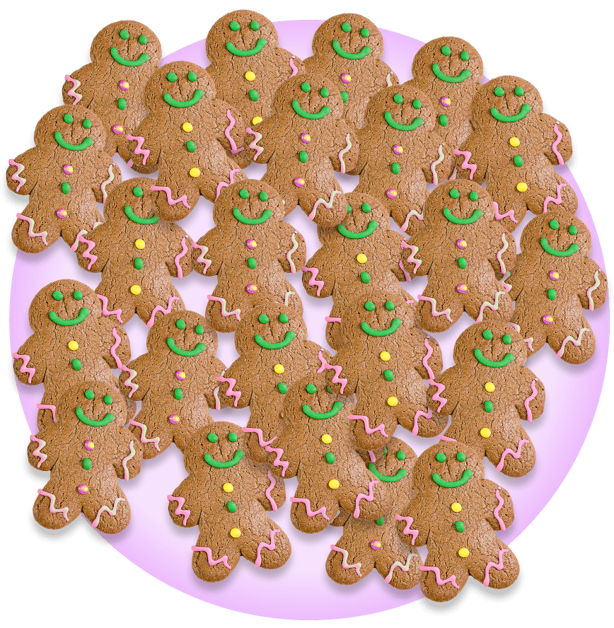 Gingerbread Twins - 24 Cookie Box