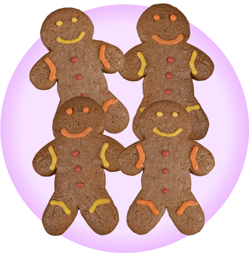 Gingerbread Twins - 4 Cookie Box