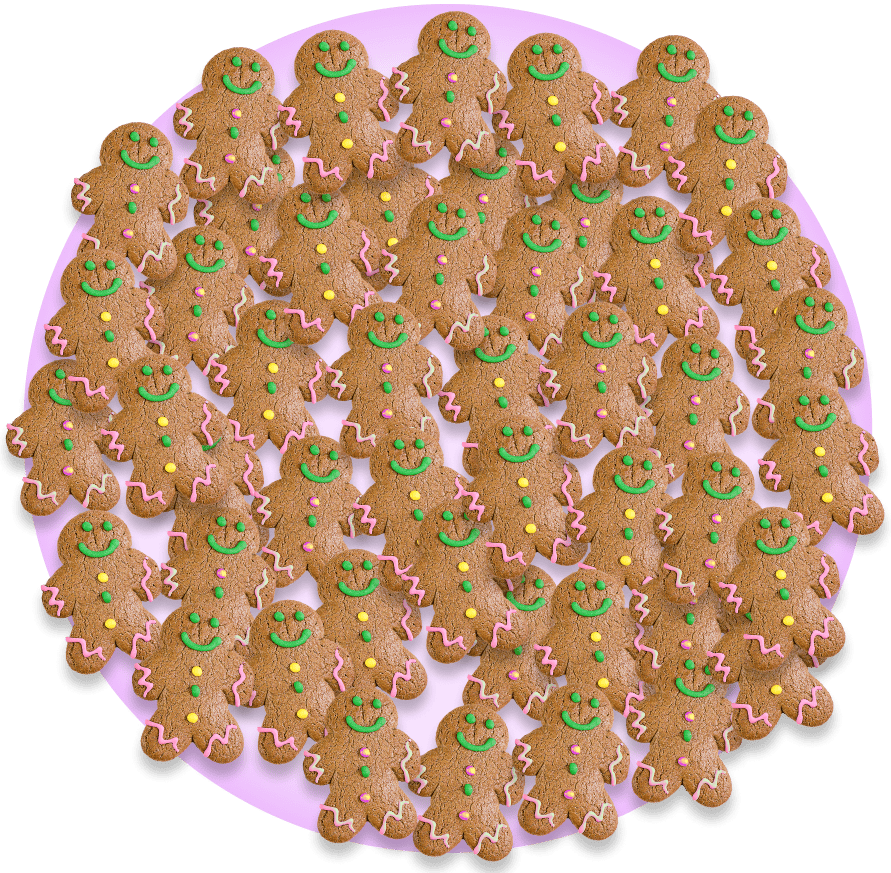 Gingerbread Twins - 48 Cookie Box