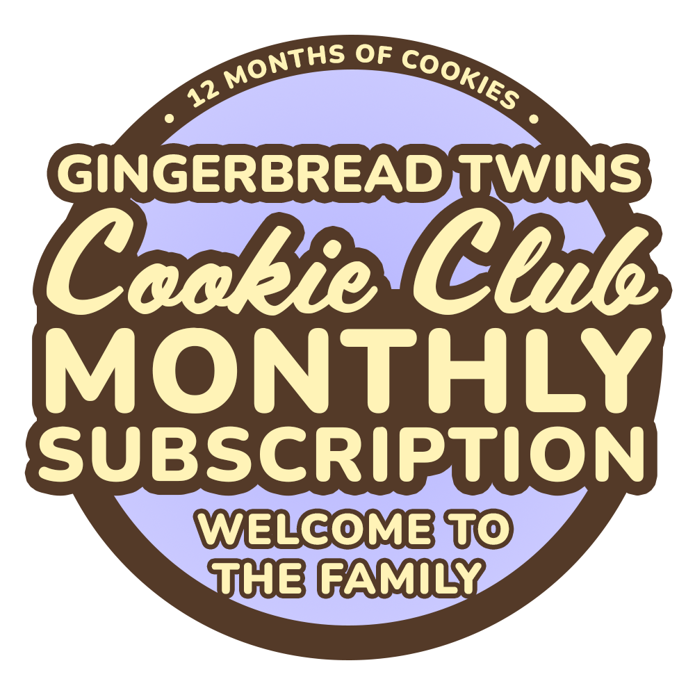 12-Month Gingerbread Twins Cookie Club Subscription (Pre-Pay)