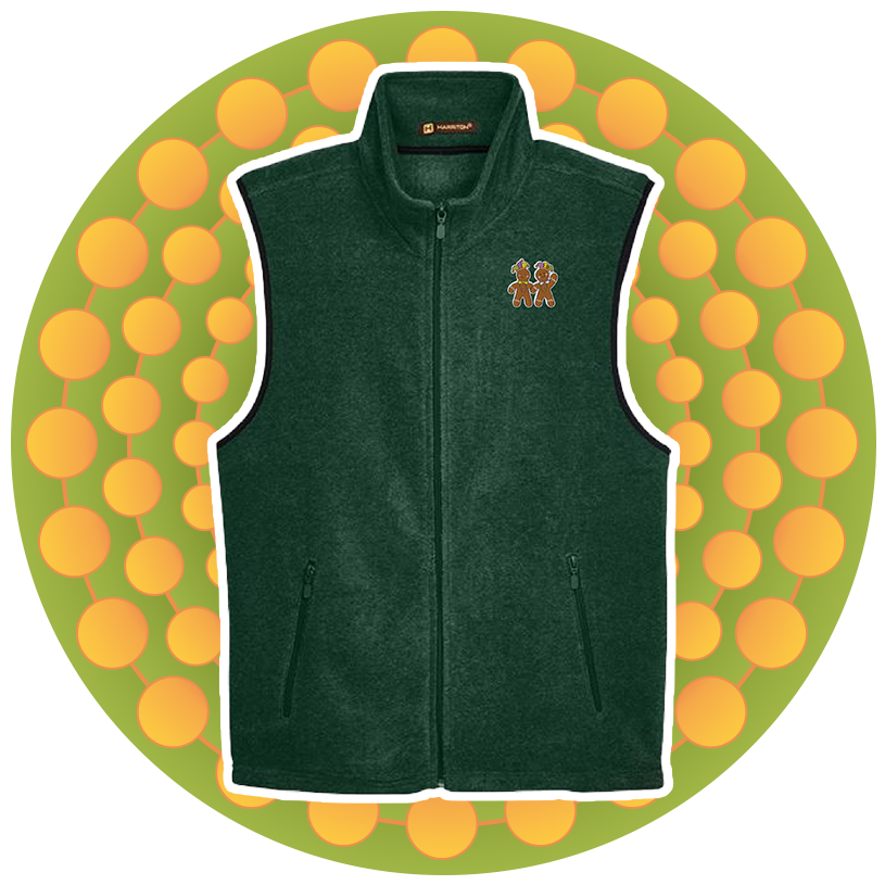 Mardi Gras Zip-Up Vest