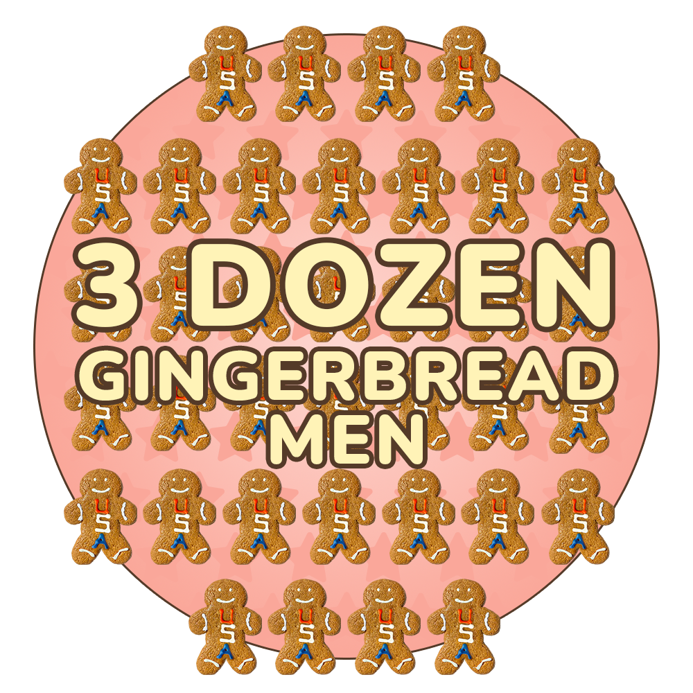 USA Gingerbread Twins Cookies